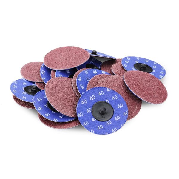 BHA Aluminum Oxide Quick Change Sanding Discs, 3", 40 Grit - 25 Pack