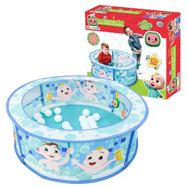 CoComelon Bath Time Sing Along Play Center - Ball Pit Tent with 20 Bonus Play Balls and Music - Sunny Days Entertainment