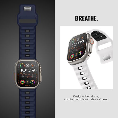 Acextro 4-Pack Sport Bands Compatible with Apple Watch Ultra 2/Ultra Band 49mm 46mm 45mm 44mm 42mm for Men, Waterproof Silicone Strap Soft Breathable Wristband for iWatch Serise 10 9 8 7 6 5 4 3 SE
