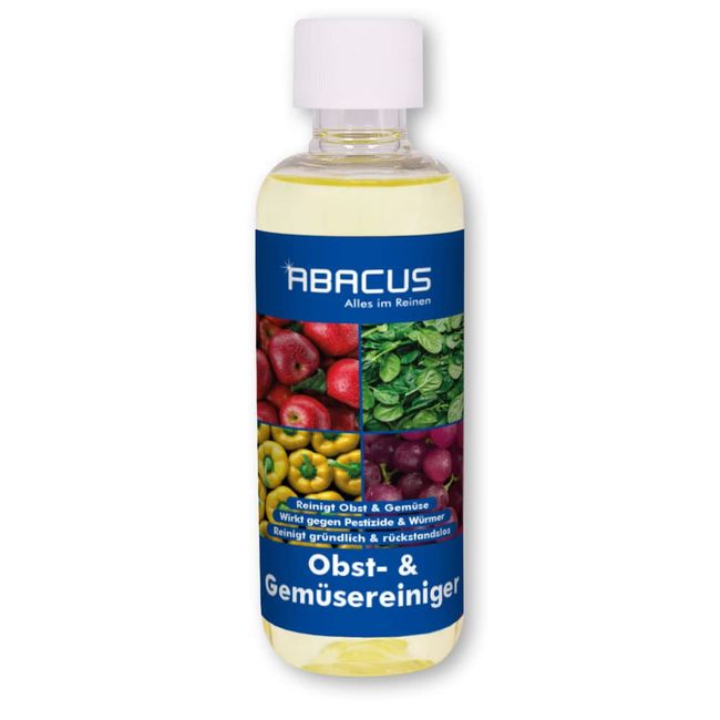 ABACUS® Gemüsereiniger, Obstreiniger, Lebensmittelreiniger, schonend für Lebensmittel, wirkt gegen Pestizide und Würmer, ohne Konservierungsstoffe- Obst- & Gemüsereiniger 1x 300ml (4148)