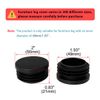 sourcing map 50mm 2" OD Plastic Insert Pipe Cover Cap 1.85"-1.93" Inner Dia Table Leg