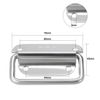 sourcing map 75mmx42mm 201 Stainless Steel Toolbox Chest Ring Pull Handle Silver Tone, 2pcs