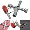 JOCXZI Control cabinet key, universal key with 4 profiles, for common cabinets and shut-off systems, triangular key, square key, control cabinet key, square triangular construction key