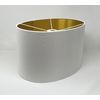 Cream Velvet Brushed Gold Oval Lampshade