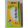 Bic Brite Liner Highlighter Chisel Tip Fluorescent Green Ink Dozen BL11GN