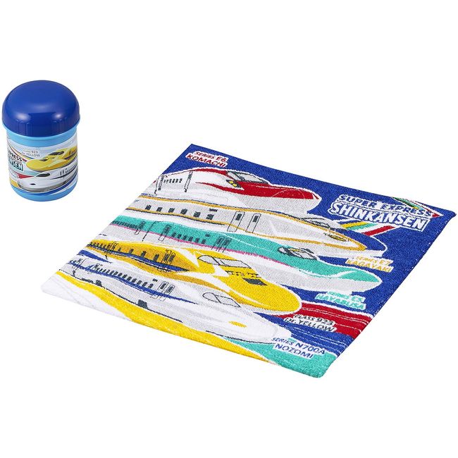 OSK OC-1 Lunch Box Hot Towel Set, Bullet Train, Made in Japan, Blue