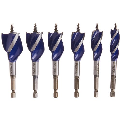 IRWIN SPEEDBOR Drill Bit Set for Wood, 4-Inch, 6-Piece (1877239)