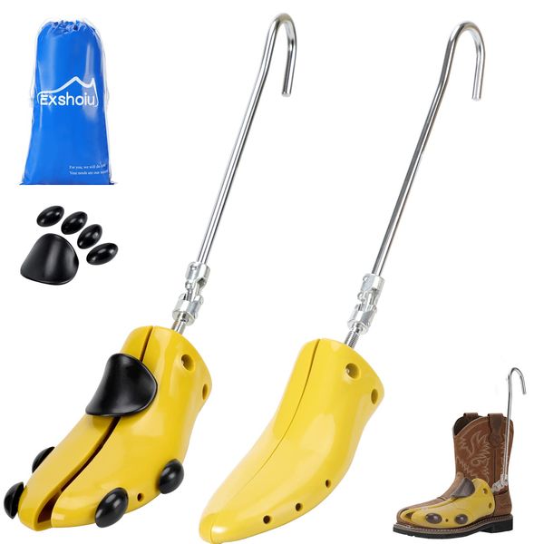 Exshoiu Shoe Boot Stretcher for Cowboy Boots, Shoe Boot Expander for Wide Feet, Pair of Boot Widener Stretcher for Men