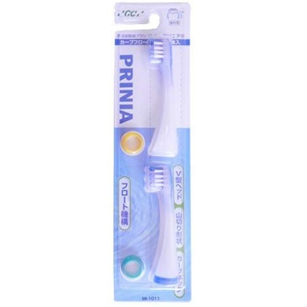 GC Sonic Vibrating Toothbrush for Plinear Slim Replacement Brush Curved Float Brush 2 Pack Blue