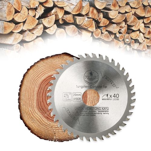 Circular Saw Blade 115mm Wood Cutting Disc 40T Alloy Steel Professional Carbide Saw Blade for Woodworking Angle Grinder (2 Pack)