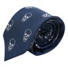 King & Priory Navy Blue Embroidered Skull Tie