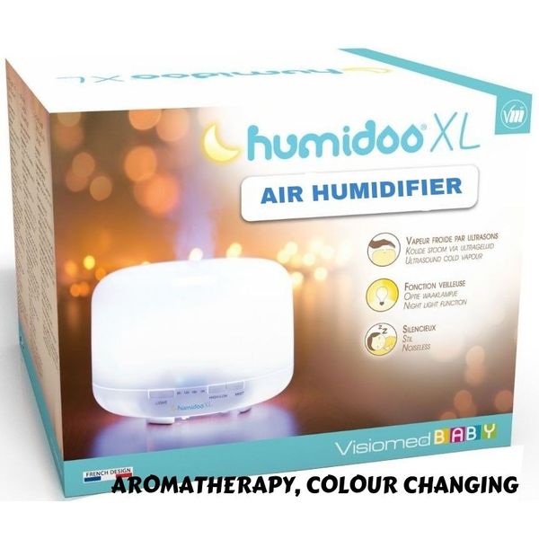 VISIOMED Baby Humidifier- HUMIDOO XL- Ultra-Quiet Aromatherapy, Colour Changing