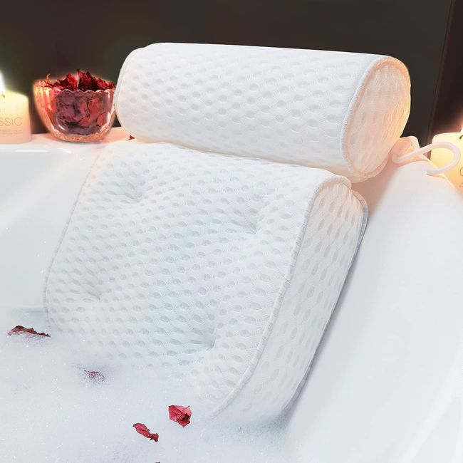 Luxury Full Body Bath Pillow Bathtub Cushion with 14 Suction Cups 3D Air  Mesh Fit Any Tub