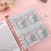 SKYDUE 100 Envelopes Challenge Binder with Laminated $5050 Tracker Sheet & Pre-numbered Pockets (Pink)