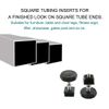 Sourcingmap Leveling Feet 25 x 25mm Square Inserts Table Leg Adjustable Leveler 4 Sets