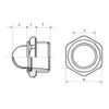 Hydraulic dome-shaped level gauge, 3/8" BSP, IFC0G