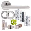 Jigtech JTB81015 Eden Door Pack-Privacy-Polished Chrome