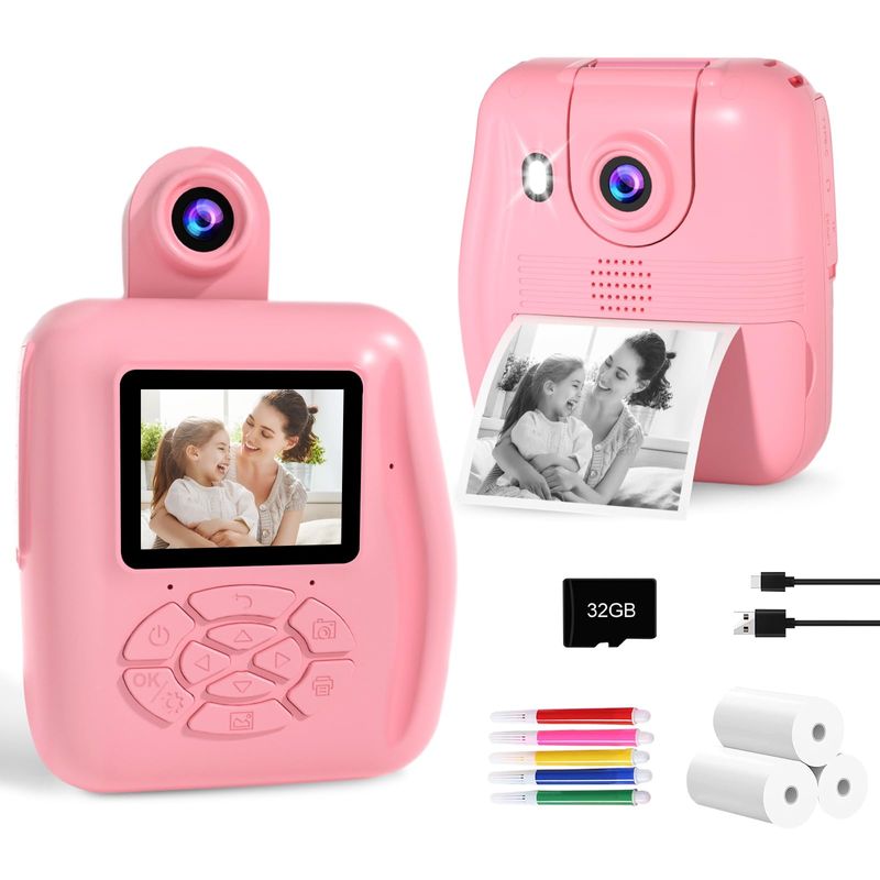 PROGRACE Kids Instant Print Camera - 1080P HD Photos & Videos - Perfect ...