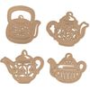 Spellbinders SBS4-953 Shapeabilities Tea Pots Etched Dies, Cuppa Coffee