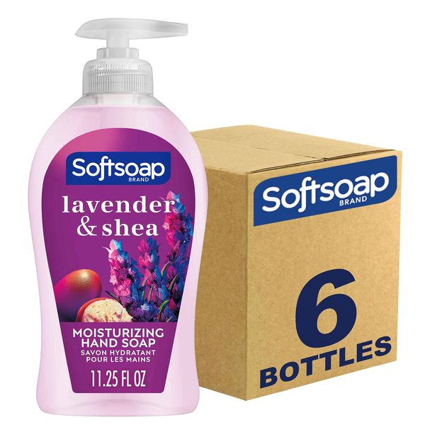 Softsoap Lavender & Shea Scent Liquid Hand Soap, Moisturizing Liquid Hand Soap, 11.25 Ounce, 6 Pack