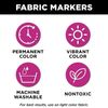 TULIP Permanent Nontoxic Fabric Marker - Black Jumbo Chisel Tip for Bold Lines,