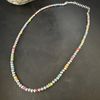 Multicolor 4mm Sterling Silver 16" Necklace 94316