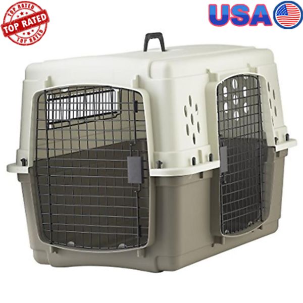 2-Door Travel Dog Crate Side Door Dog Kennel Medium Pet Crate for Air Transport