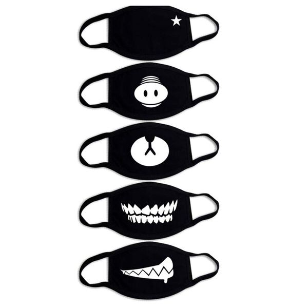 Mund Maske,Mundschutz 5 stücke Baumwolle Anti Staub Wind Anime Gesichtsmaske Wiederverwendbare Cartoon Maske für Männlich Frau