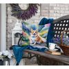 Caroline's Treasures Spring Path Throw Pillow, 18Hx18W, Corgi 6609