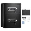 Double Door 3.5 cu.ft Safe Box with Key Lock Password Fireproof Bag Black