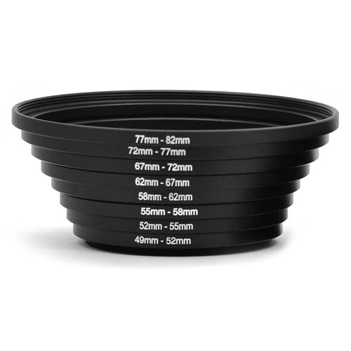 Belmalia 8 Step-Up Rings Set, Lens filter Adapters: 49mm 52mm 55mm 58mm 62mm 67mm 72mm 77mm 82mm