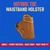 DeSantis The Criss-Cross Holster, Tan, Right, FITS: Springfield Hellcat 3"