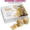 MEDca Self Adherent Cohesive Wrap Bandages 2 Inches X 5 Yards 12 Count with Strong Elastic First Aid Tape for Sprain Swelling and Soreness on Wrist and Ankle (Skin Color)
