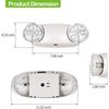 2 Pack Emergency Exit Light Adjustable 2 Round Head with Battery Back-up UL 924