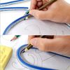 1 pcs 30cm Flexible Curve Ruler Plastic Double Sided Ruler for Engineering Drawing Design Drafting Graphics Painting
