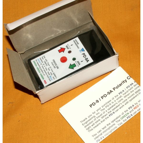 PD-9 Phase Detector / Polarity Checker Self-Test Auto-Off Audio Speaker Testing