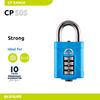 Henry Squire 4 Wheel Heavy-Duty Rustproof Combination Padlock, 50 mm (Length)