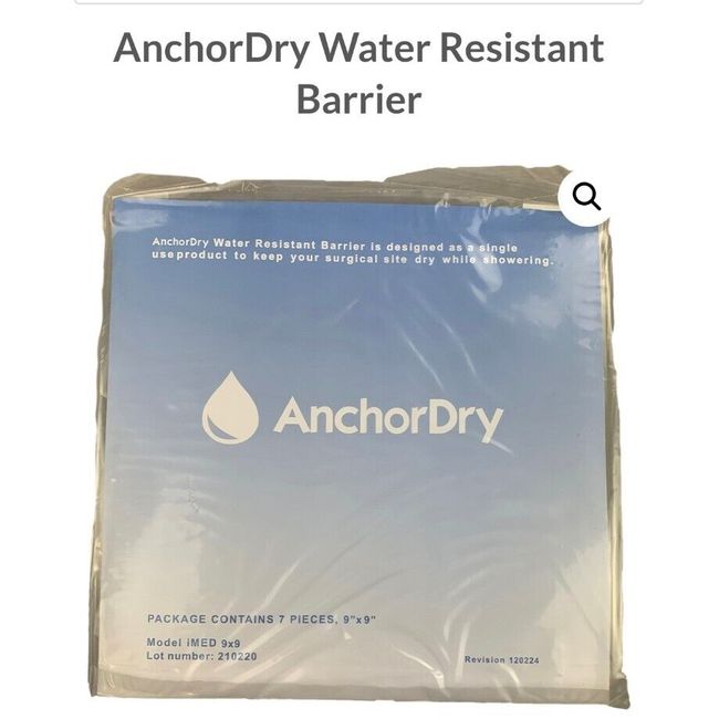 💙New Pack of 7 AnchorDry Moisture Barrier Shower Protection Shields 9 X 9💙