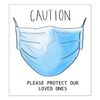 Caution Please Wear Face Mask Magnet By DCM Solutions (4.5"W x 5"H)