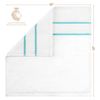Dorlion Towels 4 Packed White Washcloth Set, 100% Turkish Cotton Washcloths Washrags, Small Hand Face Towels for Bathroom and Kitchen, Turquoise Blue