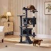 Cat Tree Cat Tower 54 inch with Scratching Posts 3 Condos for Medium Cats Play