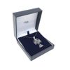 Sterling Silver Open Celtic Knot Cross on 41-46 Leatherette Necklace