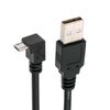 CY Cable Down Angled 90 Degree Micro USB 5Pin to USB 2.0 Type-A Data Charge Cable for Phone Tablet Camera (50cm)