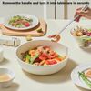 2PC Removable Handle for Detachable Cookware, Suitable for All Cookware, Cream White