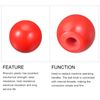 METALLIXITY Threaded Ball Knobs (25mm/0.98") 12Pcs, Plastic Round Operation Ball Handles with M6 Female Thread - for Machine Handle Tool Replacement, Red