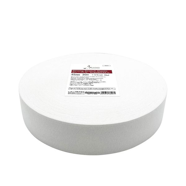 Leonis Strong Knit Rubber (White) Width 1.8 inches (45 mm), 30 m Roll
