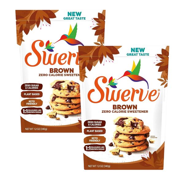 Swerve BROWN SUGAR REPLACEMENT, 2 Substitute Erythritol Zero Carb 0 Calorie 12Oz