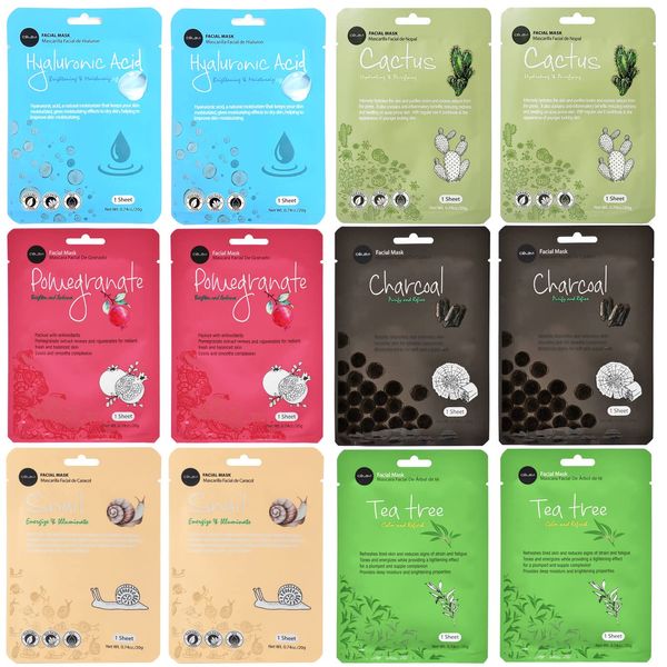 Celavi Essence Facial Face Mask K-Beauty Skincare Korea Skin Care Moisturizing (2 of each) C Set