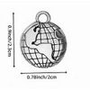 Airplane Compass Map Globe Aviation Travel Keyring Keychain