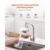Faucet Mount Water Filter Sink Water Purifier for Kitchen Horizontal White